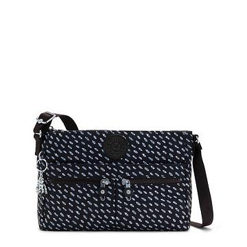 Kipling New Angie Printed Crossbody Veske Svarte | NO 2014SG